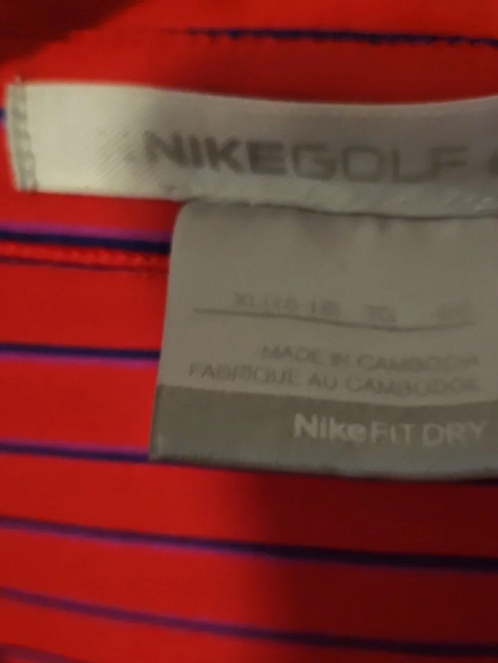 Nike Woman Sleeveless Polo Tank with Stripes Xl